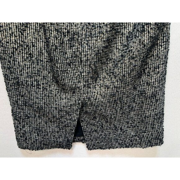 J.Crew Women's Notte Boucle Tweed Straight & Pencil Skirt Size 00 Black White - Picture 10 of 11